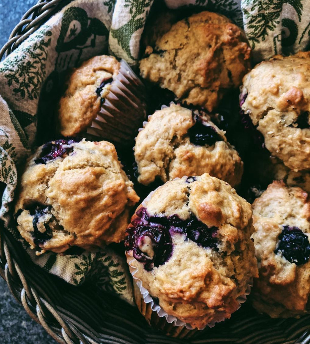 Blueberry Sourdough Muffins